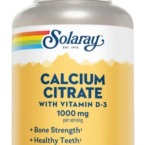 Calcio Citrato con D3 · Solaray · 90 cápsulas