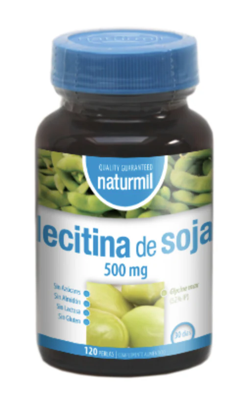 Lecitina de Soja 500 mg · Naturmil · 120 perlas