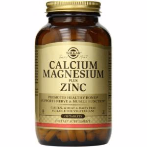 Calcio y Magnesio con Zinc · Solgar · 250 comprimidos