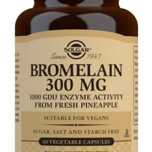 Bromelina 300 mg · Solgar · 60 cápsulas