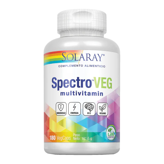 Vegetarian Spectro Multi-Vita-Min · Solaray · 180 cápsulas