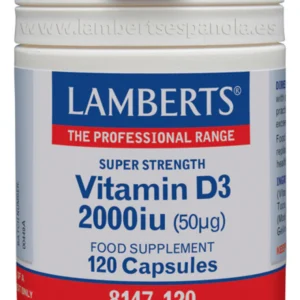 Vitamina D3 2.000 UI · Lamberts · 120 cápsulas