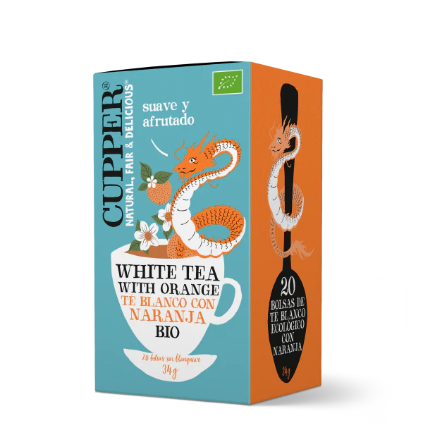 Té Blanco con Naranja BIO · Cupper · 20 filtros