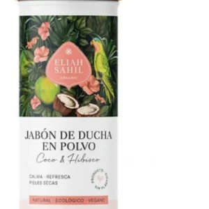 Jabón de Ducha en Polvo Coco & Hibisco · Eliah Sahil · 90 gramos