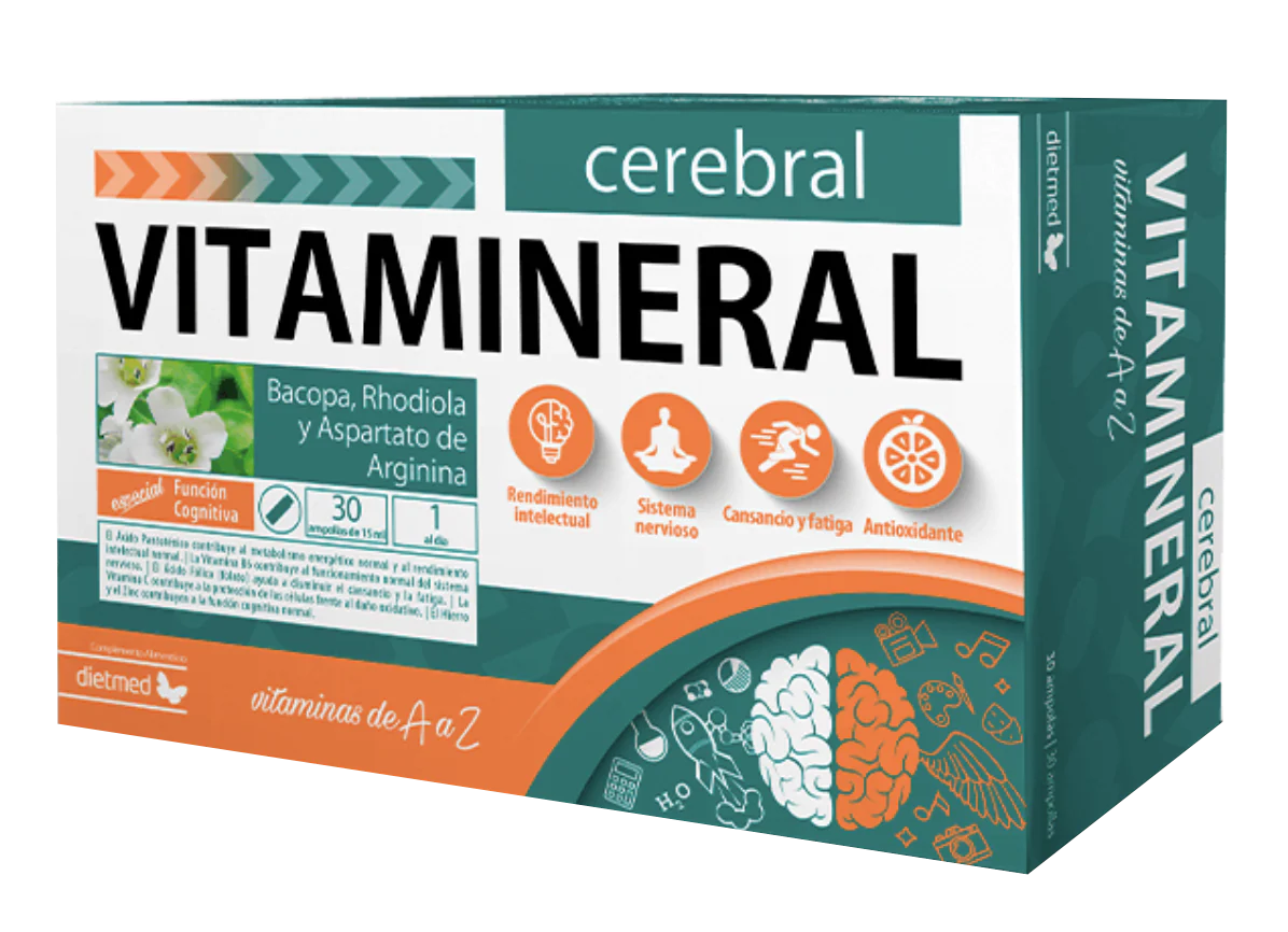Vitamineral Cerebral · Dietmed · 30 ampollas