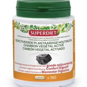 Carbon Vegetal Activado · Superdiet · 150 cápsulas