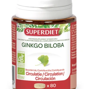 Ginkgo Biloba BIO · Superdiet · 80 comprimidos