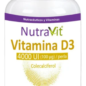 Vitamina D3 4.000 UI · Nutravit · 120 perlas