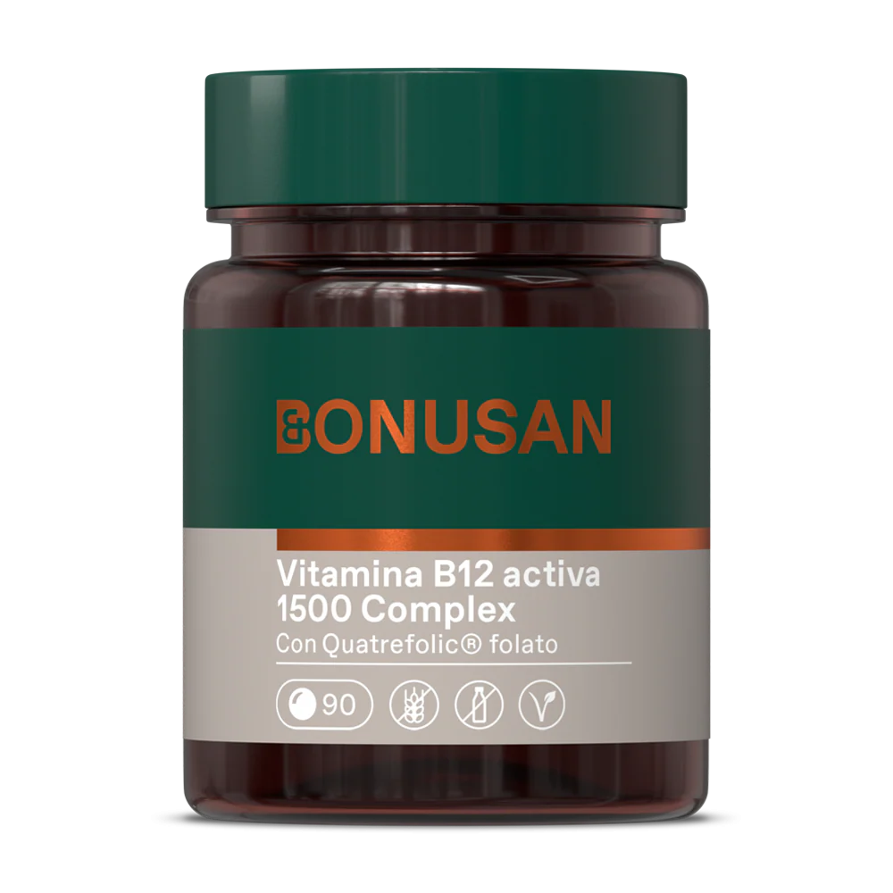 Vitamina B12 activa 1500 Complex · Bonusan · 90 comprimidos