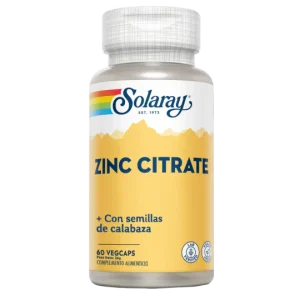Zinc Citrato · Solaray · 60 cápsulas