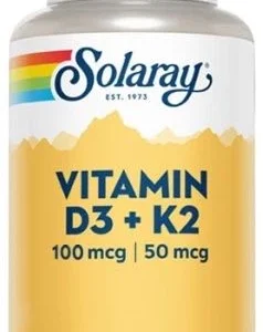 Vitamina D3 & K2 · Solaray · 60 cápsulas
