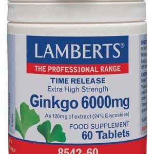 Ginkgo Biloba 6.000 mg · Lamberts · 60 comprimidos