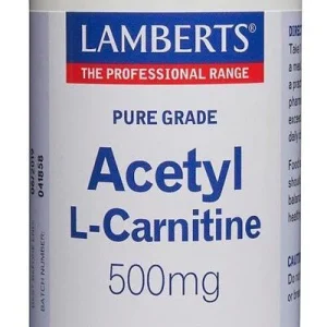 L-Acetil Carnitina 500 mg · Lamberts · 60 cápsulas