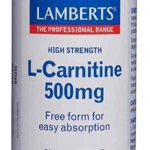 L-Carnitina 500 mg · Lamberts · 60 cápsulas