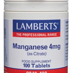 Manganeso 4 mg · Lamberts · 100 comprimidos