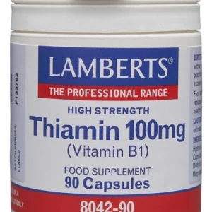 Tiamina 100 mg · Lamberts · 90 cápsulas