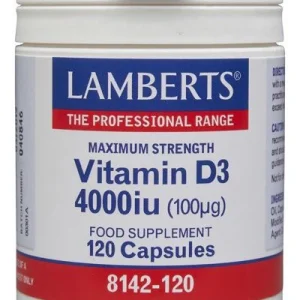 Vitamina D3 Natural 4.000 UI · Lamberts · 120 comprimidos