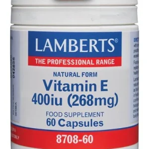 Vitamina E Natural 400 UI · Lamberts · 60 perlas