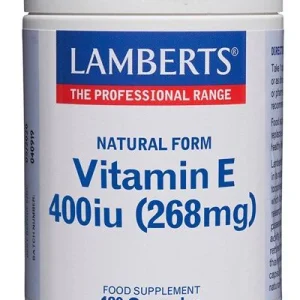 Vitamina E Natural 400 UI · Lamberts · 180 perlas