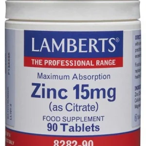 Zinc 15 mg · Lamberts · 90 comprimidos
