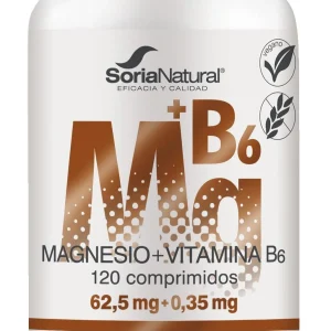 Magnesio + Vitamina B6 - Liberación Sostenida · Soria Natural · 120 comprimidos