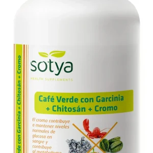 Café Verde con Garcinia + Chitosán + Cromo · Sotya · 90 cápsulas