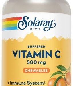Vitamina C 500 mg - Sabor Naranja · Solaray · 100 comprimidos