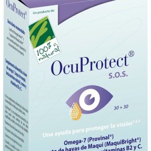 OcuProtect S.O.S · 100% Natural · 30 perlas + 30 cápsulas
