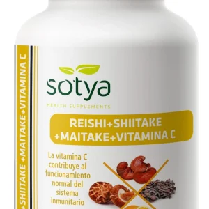 Reishi, Maitake, Shiitake y Vitamina C · Sotya · 60 cápsulas