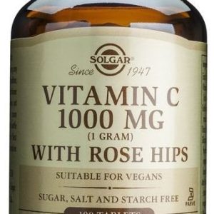 Vitamina C con Rose Hips (Escaramujo) 1.000 mg · Solgar · 100 comprimidos