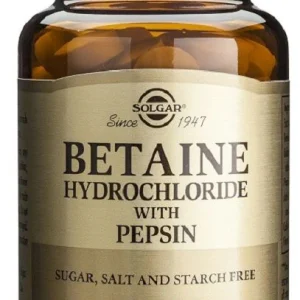 Betaína Clorhidrato con Pepsina · Solgar · 100 comprimidos
