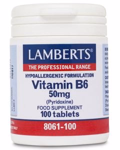 Vitamina B6 50 mg · Lamberts · 100 comprimidos