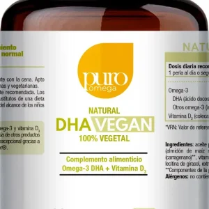Natural DHA - Vegan · Puro Omega · 90 perlas