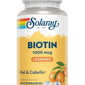 Biotina 1.000 mcg · Solaray · 100 cápsulas