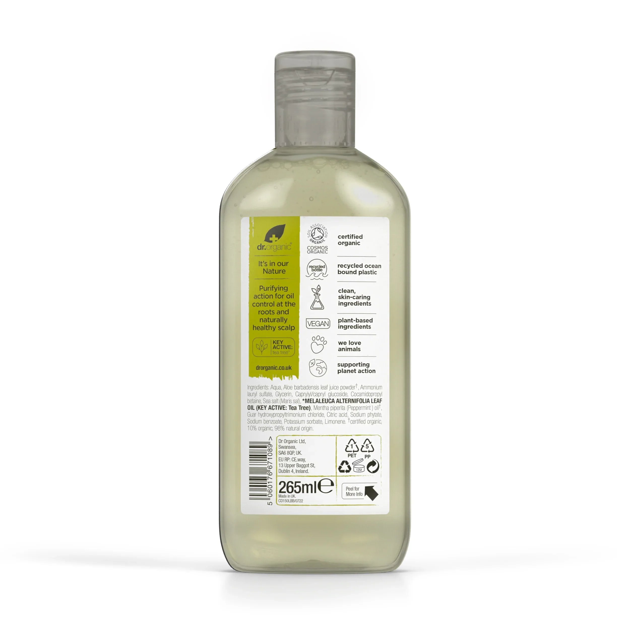 Champú de Árbol de Té · Dr Organic · 265 ml - Imagen 2