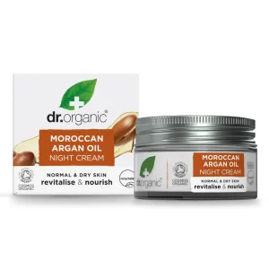 Crema de Noche Aceite de Argan · Dr Organic · 50 ml