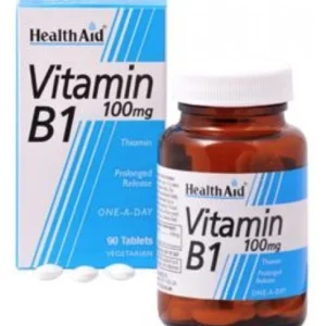 Vitamina B1 (Tiamina) · Health Aid · 90 comprimidos
