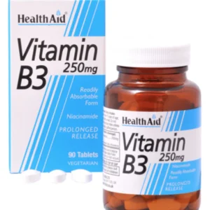 Vitamina B3 (Niacinamida) · Health Aid · 90 comprimidos