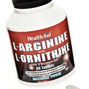 L-Arginina/L-Ornitina 600 mg/300 mg · Health Aid · 60 comprimidos
