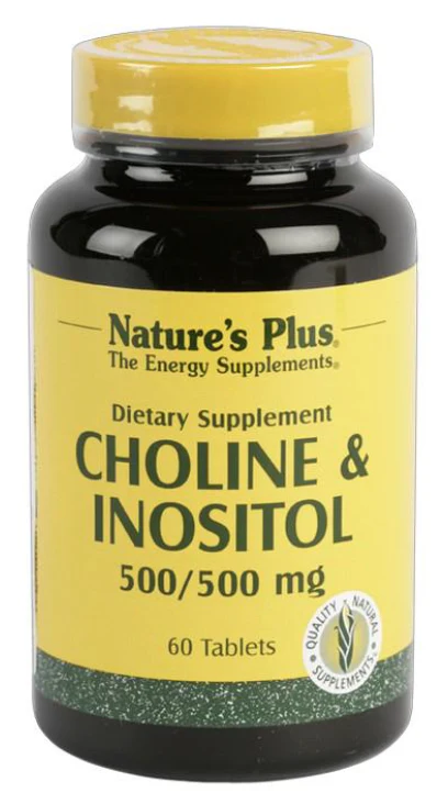 Colina/Inositol 500 mg · Nature's Plus · 60 comprimidos