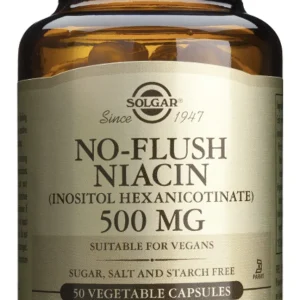 Vitamina B3 500 mg (Niacina) No Ruborizante · Solgar · 50 comprimidos