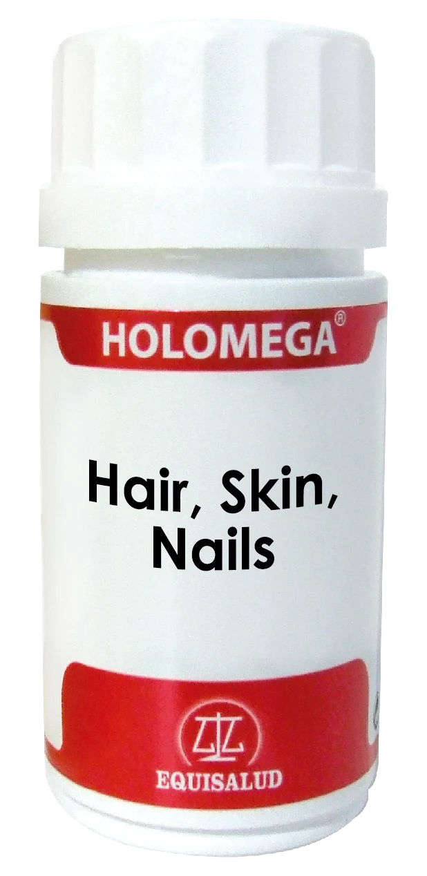 Holomega Hair, Skin, Nails · Equisalud · 50 cápsulas
