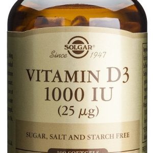 Vitamina D3 1.000 UI · Solgar · 100 perlas