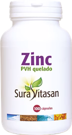 Zinc PVH Quelado · Sura Vitasan · 100 cápsulas