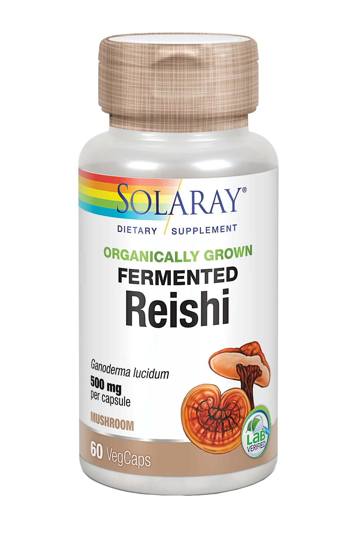 Reishi Fermentado · Solaray · 60 cápsulas