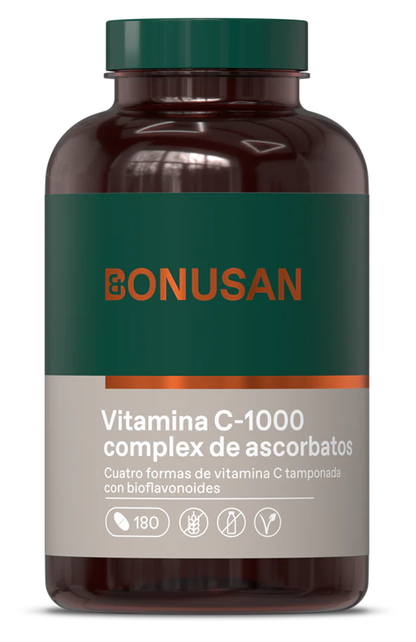 Vitamina C 1.000 (Complejo de Ascorbatos) · Bonusan · 180 comprimidos