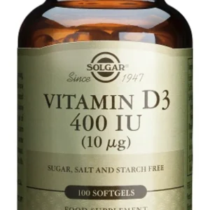 Vitamina D3 400 UI · Solgar · 100 perlas