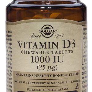 Vitamina D3 1.000 UI Masticable · Solgar · 100 comprimidos