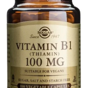 Vitamina B1 100 mg (Tiamina) · Solgar · 100 cápsulas