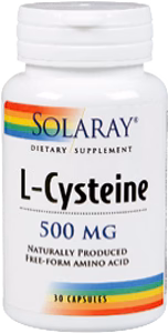 L-Cisteina 500 mg · Solaray · 30 cápsulas